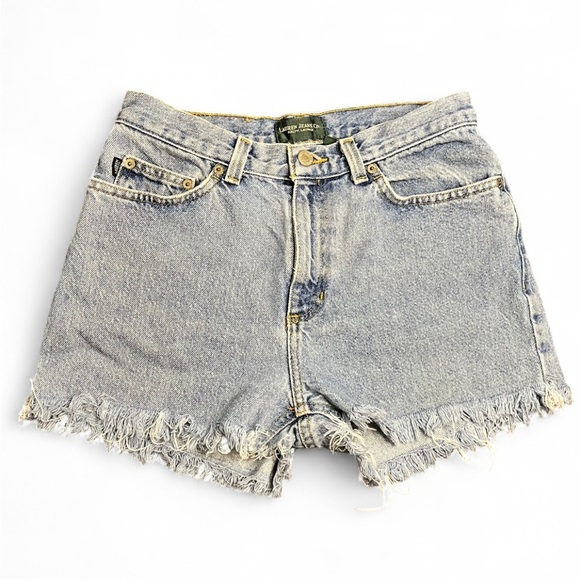 Ralph Lauren Frayed Denim Shorts Size 4 Light Wash - Picture 4 of 11